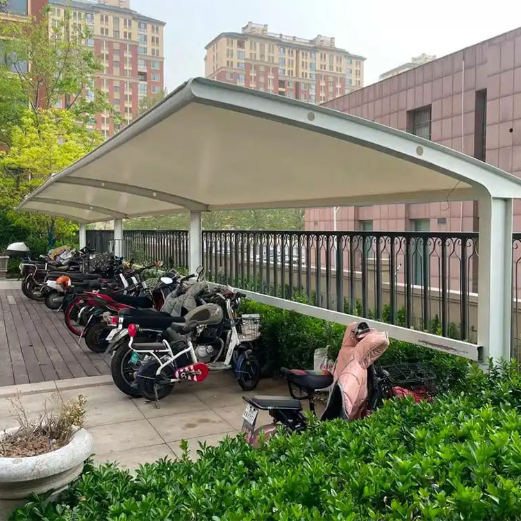 金川县膜结构电动车棚